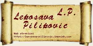Leposava Pilipović vizit kartica